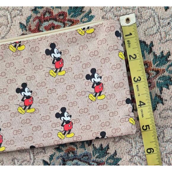 Buy 1, GET 1 Free Mickey Mouse/Beige-Designer-Inspired Monogram Wristlet - Picture 4 of 4